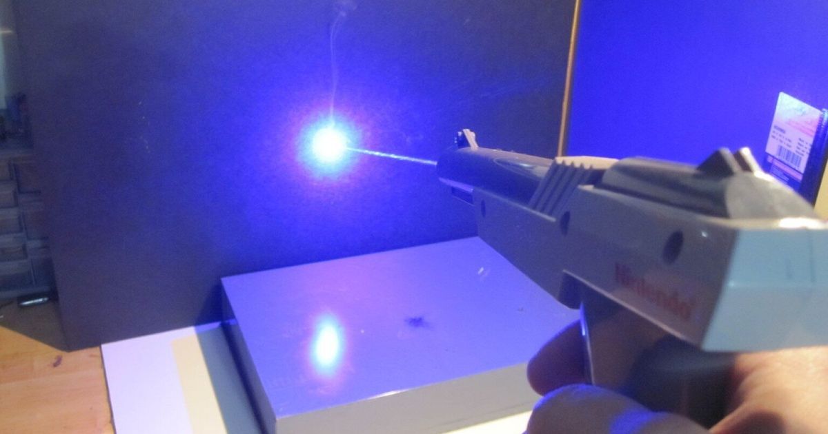 Nintendo Light Gun Upgraded With Ridiculously Powerful Real Laser