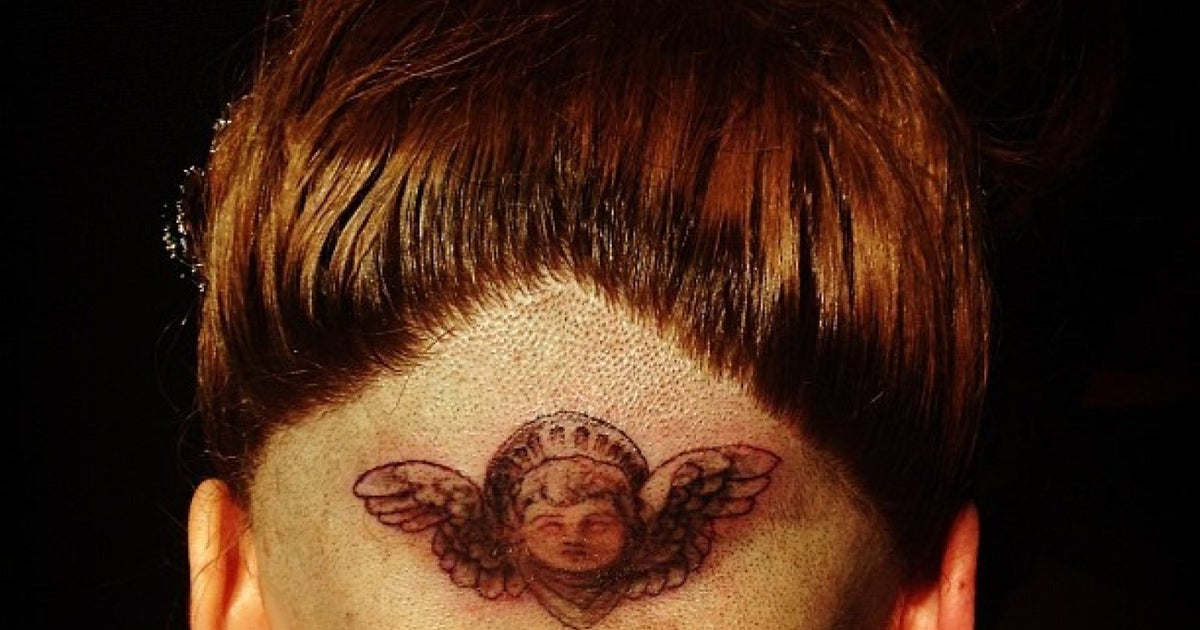 Lady Gaga Gets Shaved Head Tattoo On Stage At Perfume Launch Pics Huffpost Uk