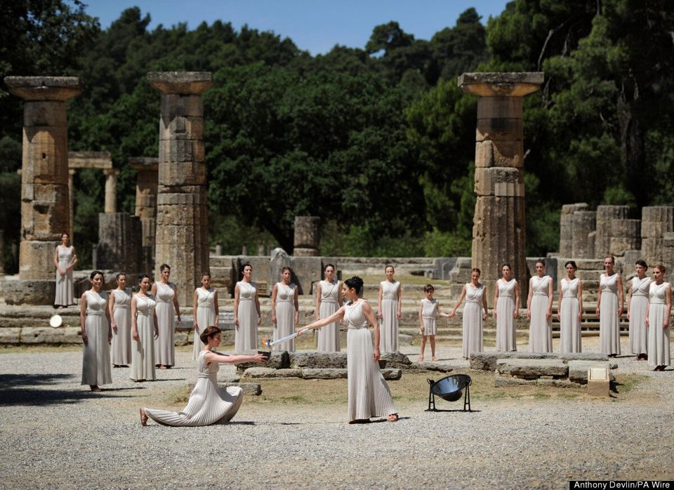 Olympic Torch Lit In Olympia, Athens, Ahead Of London 2012 Games ...