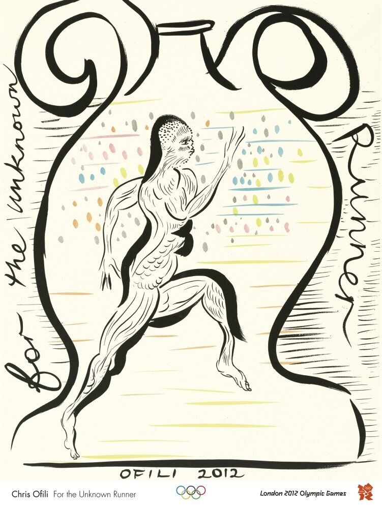 For The Unknown Runner, by Chris Ofili