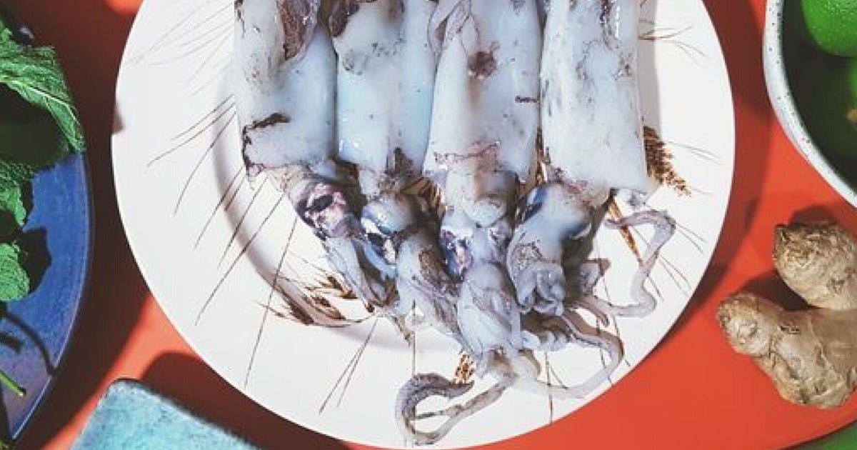 Salt And Pepper Squid With Noodle Salad And A Nuoc Cham Dressing