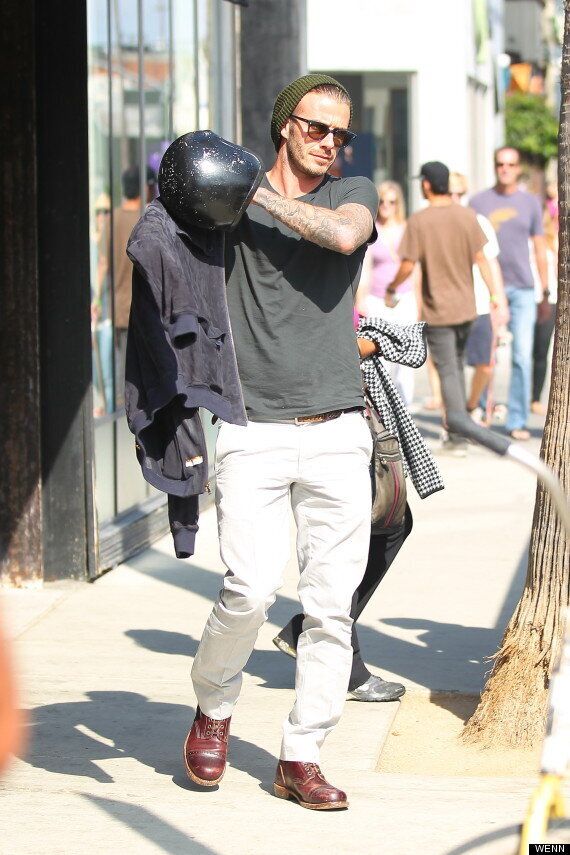 David Beckham Snapped On His Harley Davidson Motorbike In Los Angeles ...