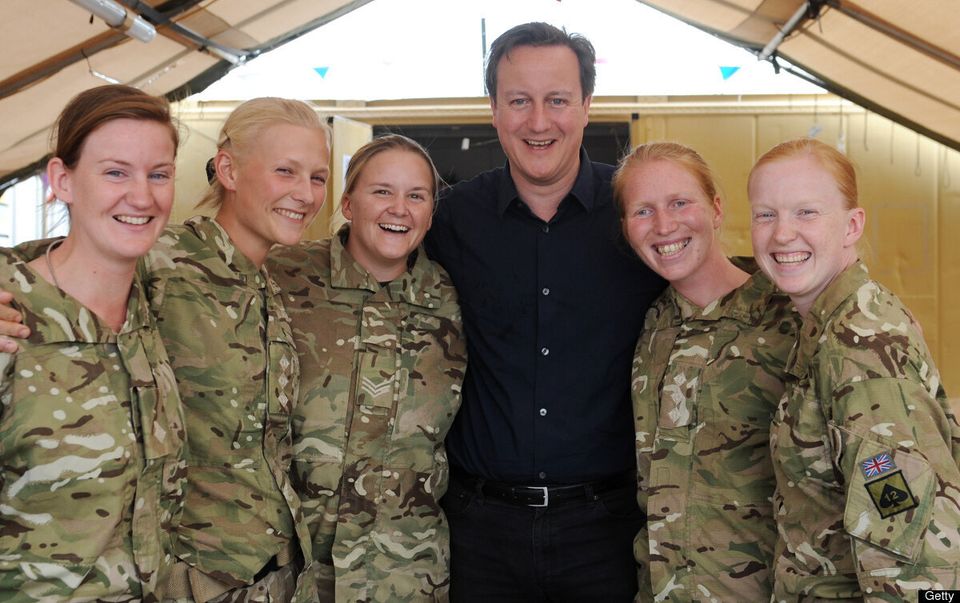British Prime Minister David Cameron visits Afghanistan