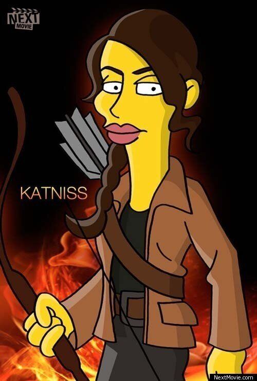 Katniss Cartoon Hunger Games Porn - The Hunger Games' Characters Get 'Simpsonised' (PICTURES) | HuffPost UK  Comedy