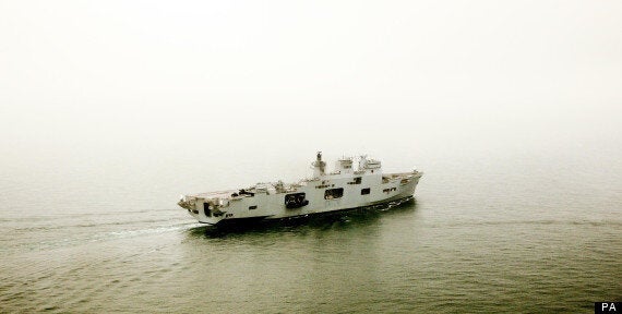 Friday 13th July 2012 Operation Olympics, HMS Ocean takes her