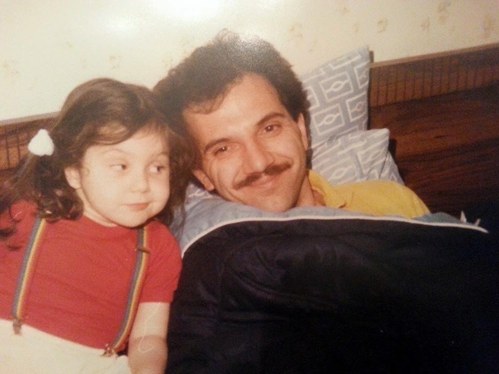 Natalie Stechyson, who is unimpressed to discover the lump in the bed was actually her father playing a trick on her.