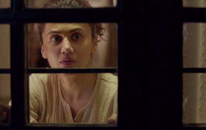 Taapsee Pannu in a still from the Tamil film 'Game Over'