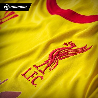 Mens WARRIOR Yellow 14/15 Liverpool Away Jersey Sz M