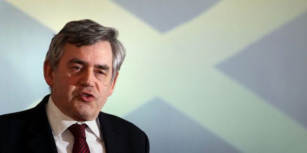 Gordon Brown speaks at the launch of United With Labour, the Labour party's own campaign to keep Scotland in the UK, at the Emirates Arena in Glasgow, Scotland.