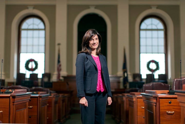 Maine House Speaker Sara Gideon is the daughter of an Indian immigrant father and a second-generation Armenian American mother.