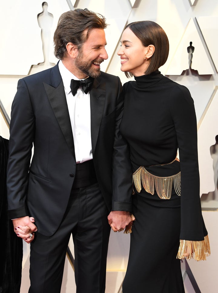 Bradley Cooper and Irina Shayk attend the 91st annual Academy Awards. 