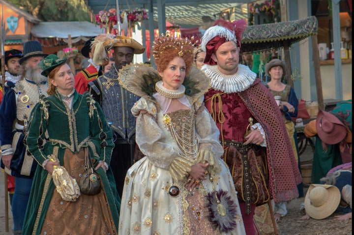 Rory O'Malley (right) stars in Lifetime's "American Princess" as Brian Dooley, a gay man who is better known as William Shakespeare at a New York Renaissance fair.