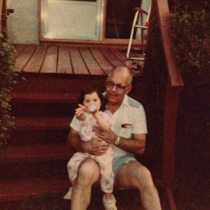 Natalie Stechyson and her grandpa, who might not look tough, but will fight you.