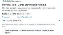 Una pastelería pinta la cara con su respuesta al cliente que dejó este comentario en