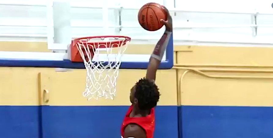 bronny james first dunk