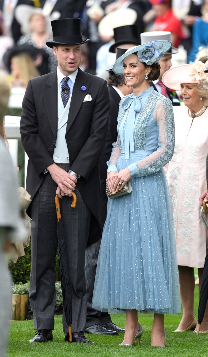 The Duke and Duchess of Cambridge attend day one of Royal Ascot at Ascot Racecourse on June 18 in Ascot, England. 