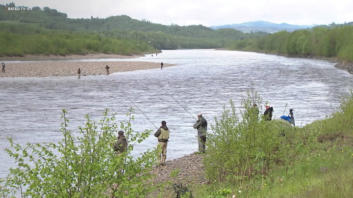 "Slow TV: Salmon Fishing" on Netflix.