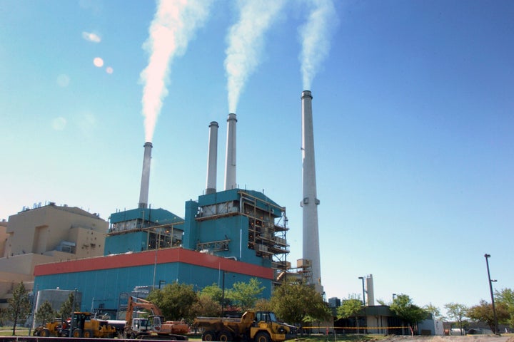 Smoke rises from a coal-burning power plant in Colstrip, Montana. 