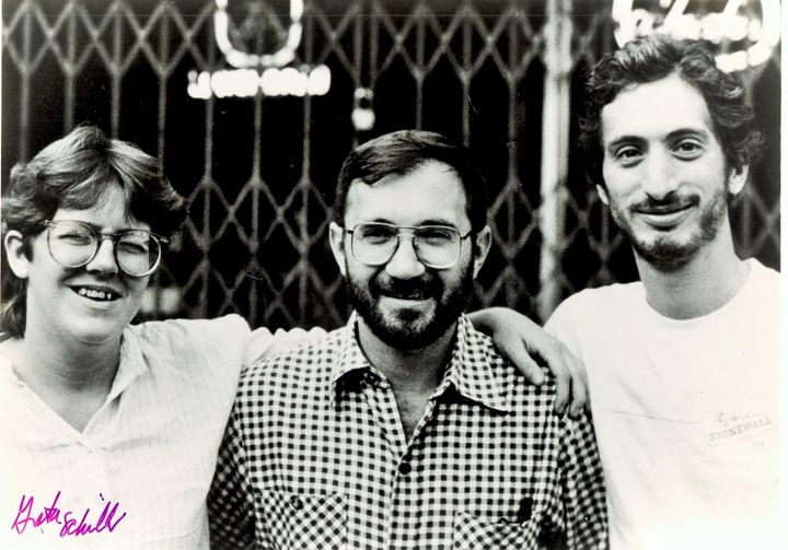 From left: "Before Stonewall" director Greta Schiller, executive producer John Scagliotti and co-director Robert Rosenberg in 1985.