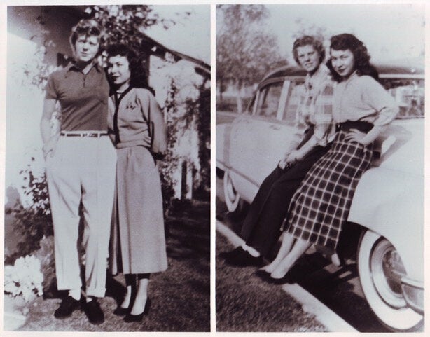 Photographs of women, circa 1950s, as seen in "Before Stonewall."
