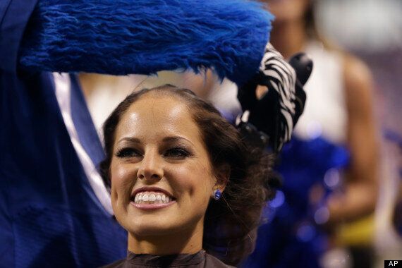 Colts cheerleaders shave their heads to raise funds for leukemia research