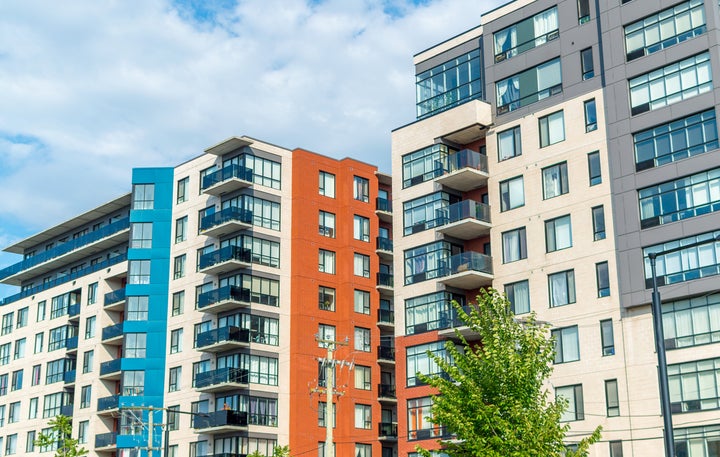 Condo buildings in Montreal's Griffintown neighbourhood.