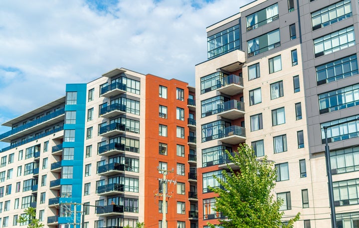 Condo buildings in Montreal's Griffintown neighbourhood. 