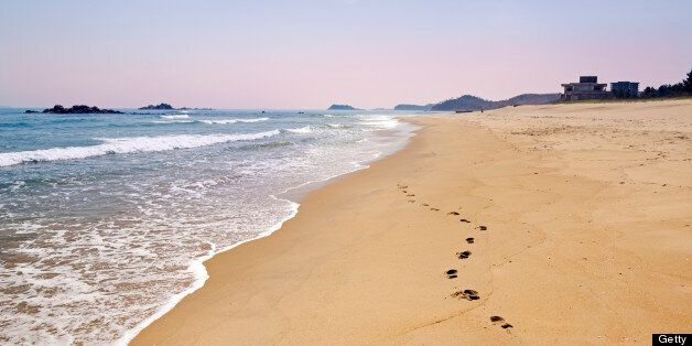 Beach resort area south of Wonsan, East Sea of Korea, Democratic People's Republic of Korea (DPRK), North Korea, Asia