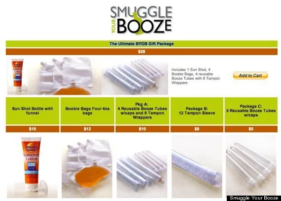 Boobie bags' and tampon wrappers offer a cheap way to smuggle alcohol into  a party - Mirror Online