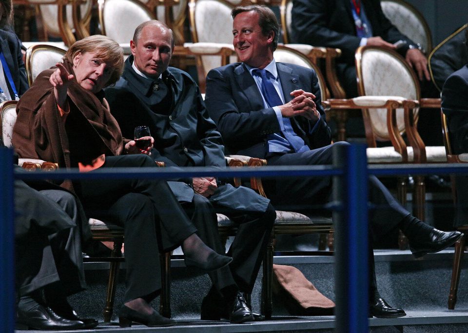 Vladimir Putin, Angela Merkel , David Cameron