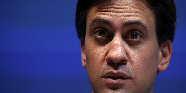 BOURNEMOUTH, ENGLAND - SEPTEMBER 10: Labour leader Ed Miliband speaks at the annual TUC Congress 2013 at the Bournemouth International Centre on September 10, 2013 in Bournemouth, England. The Labour leader Ed Miliband made a keynote speech to the TUC conference today saying that while union members are the backbone of Britain, Labour's relationship with unions must change. (Photo by Matt Cardy/Getty Images)