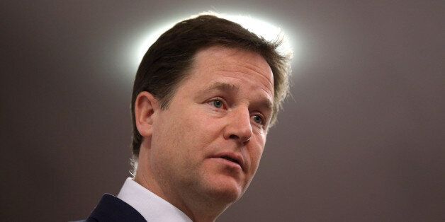 Deputy Prime Minister Nick Clegg makes a speech at the 'Centre Forum' in London today on delivering a strong economy and fair society.