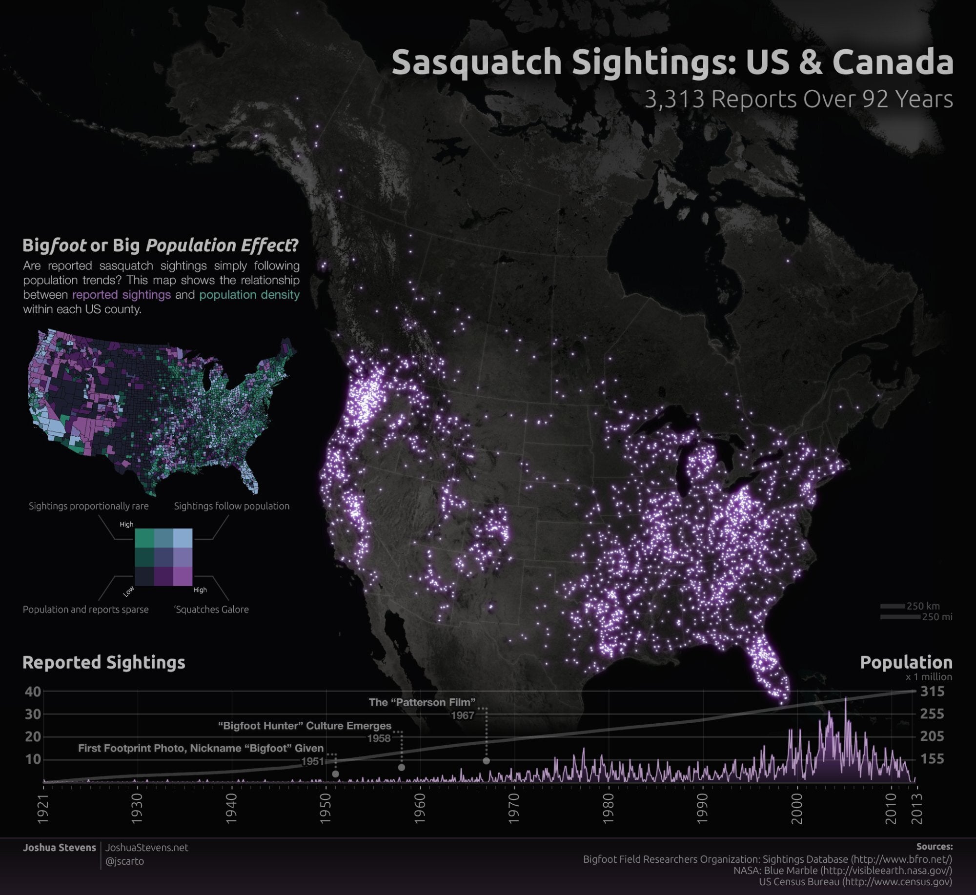 Bigfoot Map Shows Every USA Sighting - 5d0a406e2400008c1792a7e1