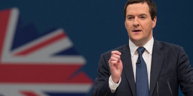 Chancellor of the Exchequer George Osborne delivers his keynote speech on the second day of the Conservative Party Conference at Manchester Central in Manchester.