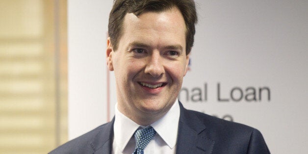 LONDON, UNITED KINGDOM - MARCH 19: U.K. Chancellor of the Exchequer George Osborne attends the launch of the National Loan Guarantee Scheme (NLGS) at a Barclays Plc bank branch on March 19, 2012 in London, United Kingdom. Osborne won the backing of all except one of Britain's major banks for his credit-easing plan that aims to funnel cheap loans to small and mid-sized companies. (Photo by Simon Dawson-Pool/Getty Images)