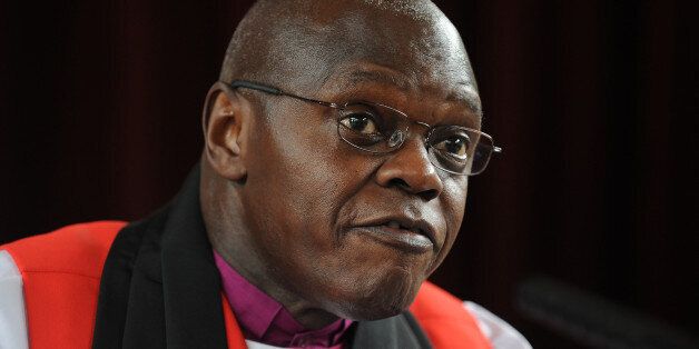 The Archbishop of York, Dr John Sentamu during a press conference at St. Macartin's Cathedral in Enniskillen.