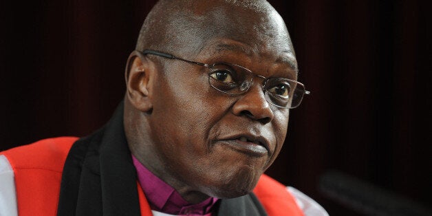 The Archbishop of York, Dr John Sentamu during a press conference at St. Macartin's Cathedral in Enniskillen.