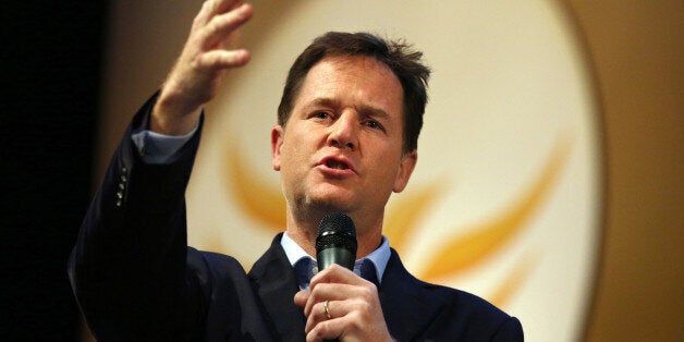 Liberal Democrat leader Nick Clegg during a question and answer session at the Liberal Democrat conference Glasgow.