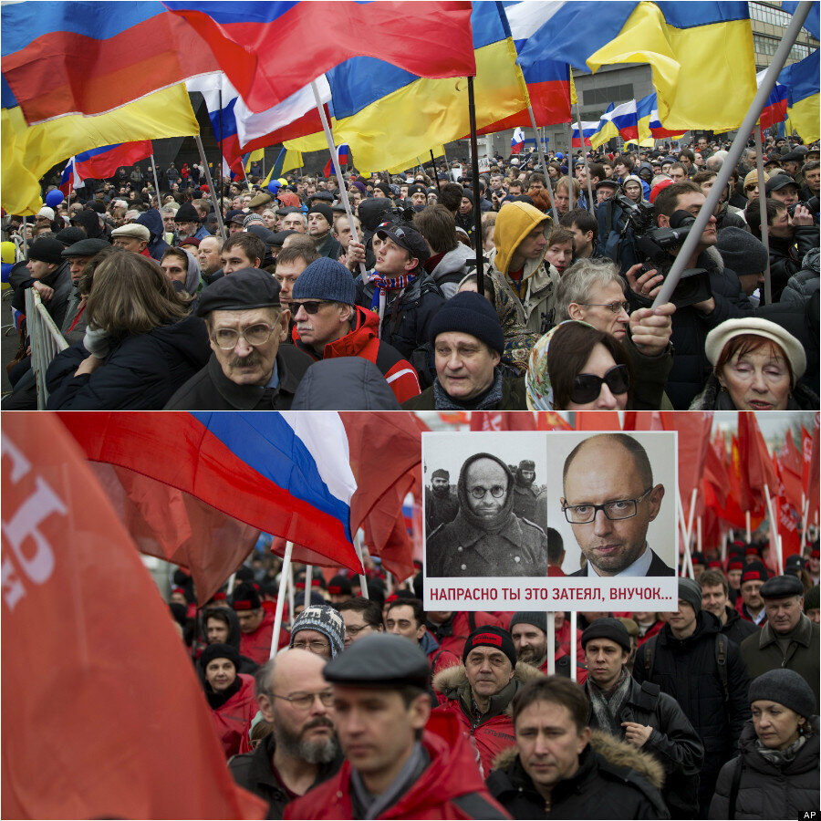 Anti-Putin 'March Of Peace' Triggers Rival Pro-Kremlin Protest In ...