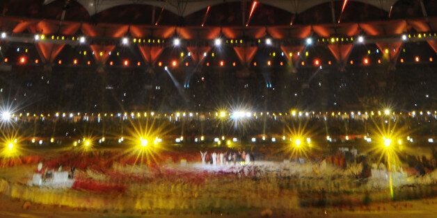 Fireworks explode at the 2010 Commonwealth Games closing ceremony at Jawarharlal Nehru Stadium in New Delhi