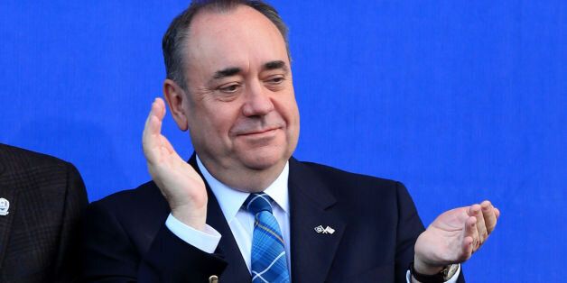 Scotland First Minister Alex Salmond during the presentations on day three of the 40th Ryder Cup at Gleneagles Golf Course, Perthshire.