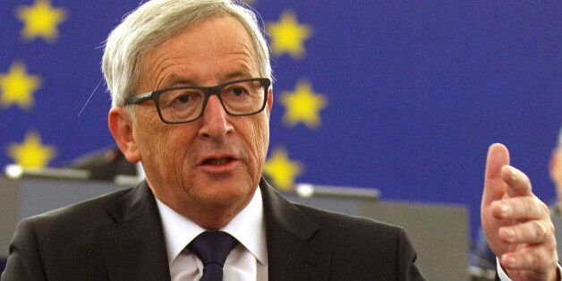 European Commission's President Jean-Claude Juncker announces quote plan for refugees as he makes his State of the Union address to the European Parliament in Strasbourg, eastern France, on September 9, 2015. Juncker urged European Union (EU) states on September 9 to take 'bold' action, as he unveiled a major plan for dealing with Europe's worst refugee crisis since World War II. 'Now is not the time to take fright, it is time for bold determined action for the European Union,' Juncker said. AFP
