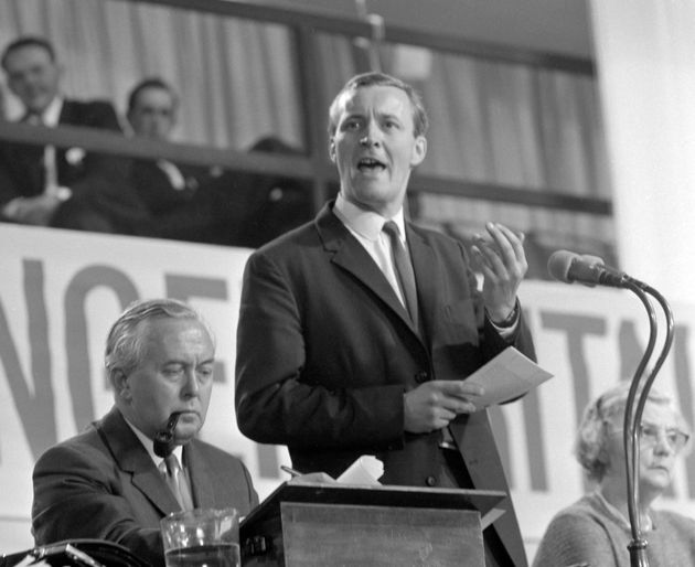 Harold Wilson and Tony Benn, who fought on the 'No' side in the 1975 referendum