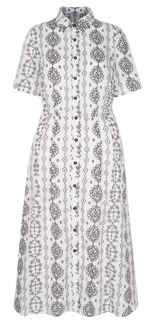 Holly Willoughby's M&S Edit: Black And White Floral Print Dress