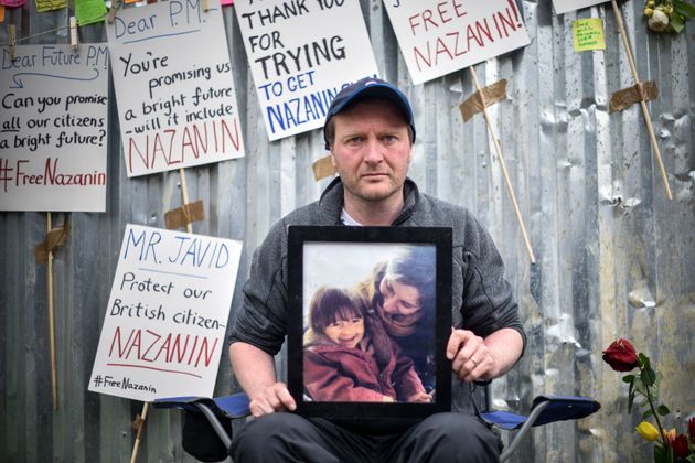 Richard Ratcliffe outside the Iranian embassy 