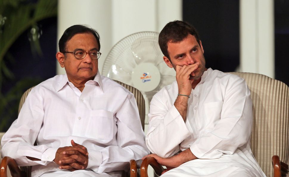 A file image of Rahul Gandhi and P Chidambaram. 