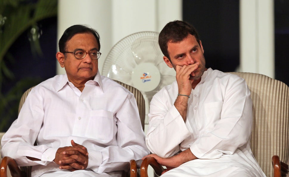 A file image of Rahul Gandhi and P Chidambaram.
