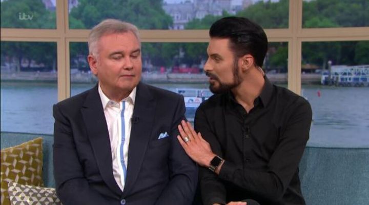 Eamonn Holmes was comforted by Rylan Clark-Neal on This Morning
