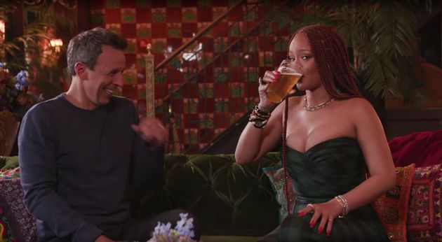 Seth Meyers and Rihanna