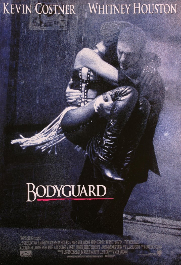 The poster for 1992’s “The Bodyguard” starring Kevin Costner and Whitney Houston.
